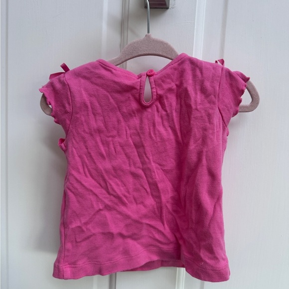 Gymboree 12-18M Girls Pink Love Daddy Short Sleeve Top Blouse - Picture 5 of 5